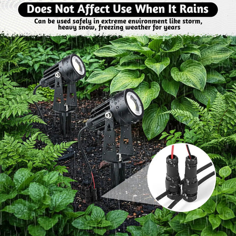 60 Pack Low Voltage Waterproof Landscape Light Cable Connectors 12 20 Gauge Wire Connectors for outdoor use in rain