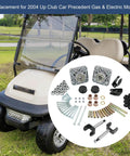 Golf Cart Front End Repair Kit For 2004 Up Club Car Precedent Gas And Electric Including kingpins and bushings displayed