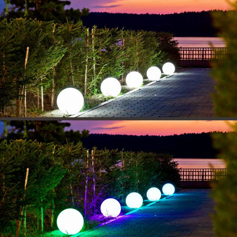 Rad 12 Inch RGB LED Ball Light With Remote Dimmable Mood Lighting 16 Color RGBW Options 8 Brightness Levels And 4 Transition Effects For Home Kids Room Bedroom Bar Patio Pool Party Decor