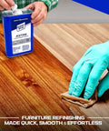 Industrial-Grade Acetone Solvent for Cleaning, Stripping and Thinning, worker applying solvent on wood with gloves