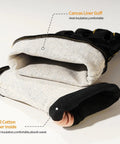 Heavy Duty Welding Gloves For MIG And Forge Work, Thick Cowhide Leather With Reinforced Palm And Kevlar Stitching, open view showing liners