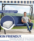 Cozy Up Your 3 Seat Outdoor Porch Swing Cushions Set With Waterproof Back Cushions And Anti Slip Liner 2 In 1 Cover