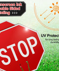 6 Pack 12x12 Inch Double Sided Stop Signs For Construction Zones Parking Lots And Kid Safe Areas Weatherproof PVC Waterproof