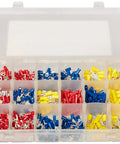 Open case of MTK 493 Piece Miniterm Kit For Quick Wiring Terminations With R F And S Variants In 6V To 14V Sets