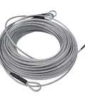 Ultimate Backyard Zipline Kit For Kids And Adults, 160 Ft Setup, main cable coiled with stainless steel connectors visible.