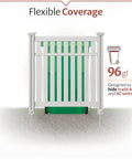 4Ft High Vinyl Privacy Screen Three Panels No Dig Outdoor Fence For Backyard, Easy U Or L Shape Setup To Hide AC Unit And Trash Cans