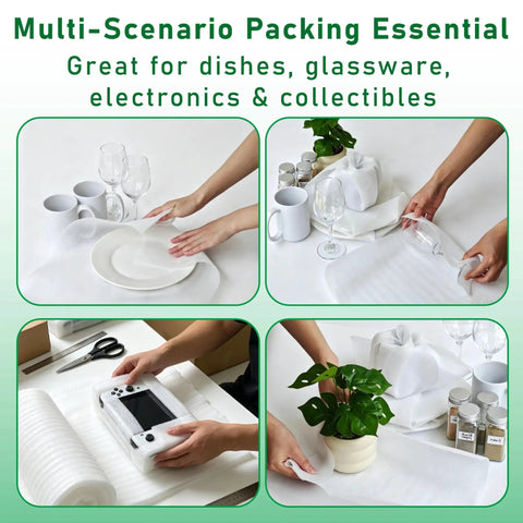 15.75 Inch By 160 Foot Foam Roll For Packing And Moving, cushion wrap around dishes, glassware, electronics, and fragile items