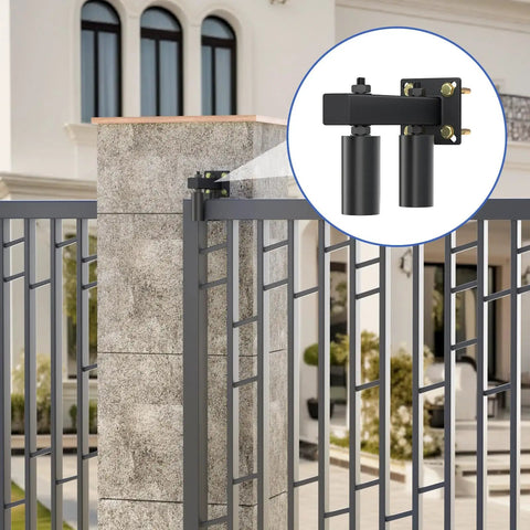 Heavy Duty Adjustable Gate Guide Roller for 4 Inch Thick Sliding Gates, Quiet Nylon Wheel Pulley With Steel Bracket installed