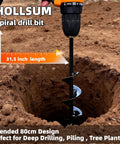 Bulb Planter Auger Drill Bit For Fast Hole Digging In The Garden Pro Grade Heavy Duty Post Hole Digger Tungsten Carbide Tip