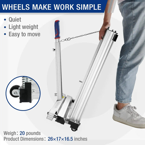 Heavy Duty 13 Inch Laminate Floor Cutter And Vinyl Plank Trimmer For Multi Layer Wood Parquet And Fiber Cement Boards Built With Solid Aluminum Grip And Razor Sharp Tungsten Steel Blade For Dead Smooth Cuts With Zero Sweat True Pros Love