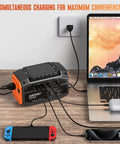 Portable Power Station 173Wh With 200W Peak 250W Surge USB C And USB A Ports charging laptop and devices