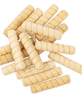 Spiral Grooved Hardwood Dowel Pins 7/16 Inch By 2 Inch Pack Of 50 Unfinished Natural Wood Dowels For Strong Furniture Joints DIY Woodworking