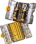 Open 78 PCS Precision Screwdriver Set All In One With Socket Bits And Ratcheting Wrench In Premium Case