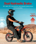 Person riding Gnarly 2600W Mid-Drive Electric Dirt Bike For Teens And Adults Up To 40 MPH With 23.4Ah 48V Battery Dual Hydraulic Brakes