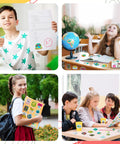 Collage of students using Geography Sticker Set With 200 Pieces And 100 Unique Designs For Teachers, Students, And Map Lovers
