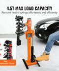 Hydraulic Foot Pump Spring Compressor for Cars and Trucks, 4.5T max load capacity, orange color, used on car suspension