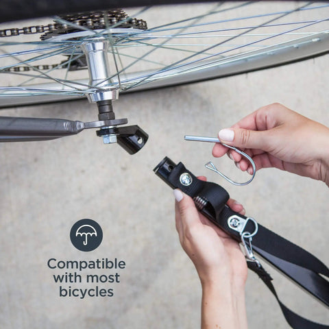 Attaching a Universal Angled Bike Trailer Coupler Attachment For A Wide Range Of Bicycle Sizes, Models And Styles, Easy On And Off