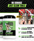Heavy Duty Hand And Tool Cleaning Wipes Waterless Hand Cleaner For Mechanics Garage And Shop Use with before and after results