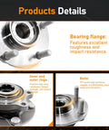 Front Wheel Hub Bearing Assembly Set 513298 Fits 2008 To 2013 Nissan Rogue 2014 To 2015 Rogue Select And 2007 To 2012 Sentra