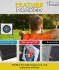 Backyard Archery Target For Practice 2x2 Foot Foam Backstop For Crossbow Or Compound Bow Durable High Density Foam