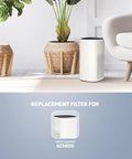 Living room with air purifier compatible with Genuine HEPA Pure Replacement Filter For Air Purifier, Captures 99.97 Percent Pollutants.