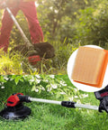 Trimmer in use with Air Filter Replacement Pack 10 Count Fits STIHL KM91R KM111R KM131 FS89 FS91 FS111 FS131 FS311