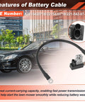 Rig Ready Premium Battery Negative Sensor Cable For Mercedes Benz S350 S400 S550 S600 Cars Built For Dead Simple Plug Swap And Verified A2215420718, showing detailed features.