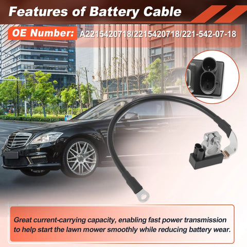 Rig Ready Premium Battery Negative Sensor Cable For Mercedes Benz S350 S400 S550 S600 Cars Built For Dead Simple Plug Swap And Verified A2215420718, showing detailed features.