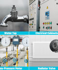 Four Way Sillcock Key With Bit Multi Functional Water Key Cross Key 1 Pack for Valve Faucet and Spigots with various applications.