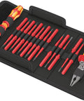 Kraftform Compact VDE 17 Extra Slim 16 Piece Insulated Screwdriver And Pliers Set In Durable Textile Case with ergonomic handles