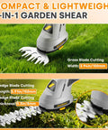 Cordless Hedge Trimmer And Grass Shear 2 In 1 Handheld Electric Tool With Rechargeable Battery And Interchangeable Blades in use