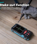 Laser Measuring Tool With 2.4 Inch Color Backlit Display, 330 Ft Range, Plus Or Minus One Sixteenth Inch Accuracy, Rugged, Lightweight, Jobsite Ready For Big Measurements And Quick Layouts on wood