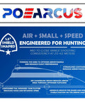 Diagram of TPU 1.75 Inch Arrow Vanes Kit For DIY Archery with airflow design for speed and stability in mid-range hunting.