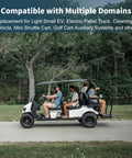 Heavy Duty DC Contact Switch And High Amp Solenoid Relay For Electric Carts Small Evs And Pallet Trucks in use on a golf cart.