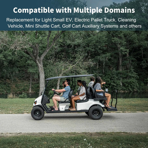 Heavy Duty DC Contact Switch And High Amp Solenoid Relay For Electric Carts Small Evs And Pallet Trucks in use on a golf cart.