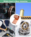 Copper Sheet Roll 2000 By 60 By 0.05mm Copper Foil in various industrial and craft applications, including machinery and roofing.