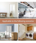 Image showing various doors in bedroom, office, studyroom, and laundry, applicable for Two Pack Adjustable Door Ball Catch Set In Silver.