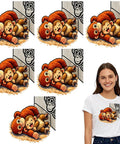 Six Pack Dope Cute Baby Monkey Punchs Team DTF Transfers For T Shirts And DIY Clothing Ready To Press Heat Transfer Stickers 7x7