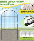 19 Pack Decorative Garden Fence Panels Set With No Dig Install 24 Inch High Outdoor Border Fencing Rust Proof Metal Wire Edging.