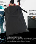 X Large Waterproof Antimicrobial Travel Wet Dry Laundry Bag Keeps Odor In Check for Swimsuits Towels and Dirty Clothes Black