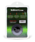Back packaging of Game Ready Golf Green Reader And Magnetic Ball Marker Pocket Putting Alignment Tool showing instructions and barcode.