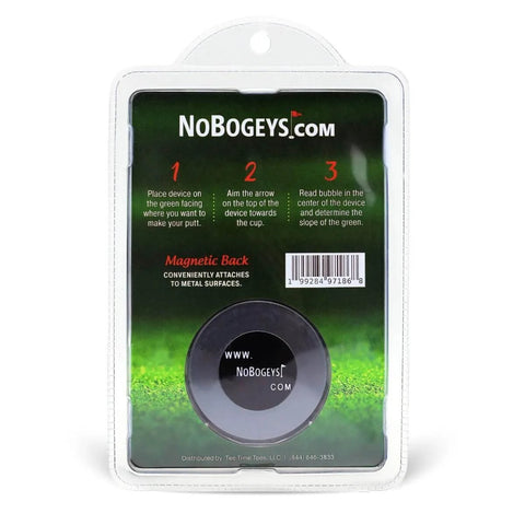Back packaging of Game Ready Golf Green Reader And Magnetic Ball Marker Pocket Putting Alignment Tool showing instructions and barcode.