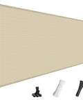 Beige 9x31 Sun Shade Sail With Grommets And D Rings For Pergola And Backyard Patio UV Blocking Breathable HDPE Fabric 180GSM
