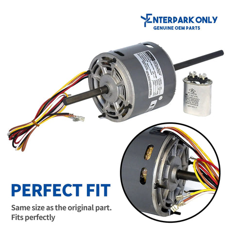 Blower Motor With Capacitor Replacement For RV Furnace And HVAC Air Handler Units Replaces D1092A D1092B 7021-9335