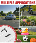 Ultra Portable 12V Tire Inflator Air Compressor With Digital Gauge And LED Light for cars, motorcycles, bicycles, and sports balls