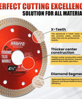 Four And A Half Inch Tile Cutting Diamond Blade Set Three Pack With Two Lock Nuts For Porcelain Ceramic Marble And Granite
