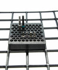 Modular 1/4-Inch Hex Bit Organizer System With 77 Slots For Fast Access Driver Bit Holder For Toolbox And Workbench Storage Gridfinity Compatible Black Finish 84 mm By 84 mm on grid surface