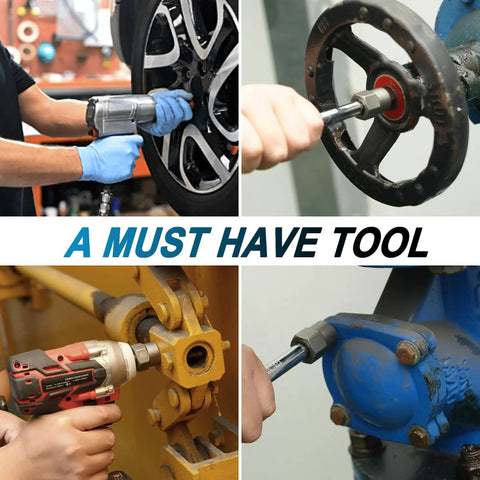 13 Piece Screw Extractor And Bolt Remover Set With Three Eighths Inch Drive Beefy Heavy Duty Multi Spline Kit in use
