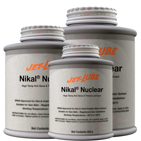 Nikal Nuclear Anti Seize Compound With Nickel Flakes For High Temperature And Pro Grade Gasket And Thread Protection Nuclear Grade Lubricant In Ashless Synthetic Fluid One Quarter Pound cans