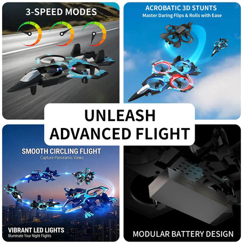 Mini RC Airplane For Kids With Hand Launch Auto Hover And 3D Flips Easy Joystick Control Three Speed Modes Propeller Guards displayed.